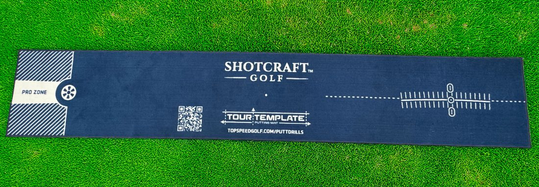 Tour Template Putting Mat — on grass